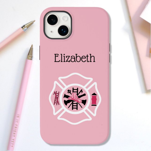 Coque Case-Mate iPhone Coque iphone de pompier femme personnalisée (Créateur téléchargé)