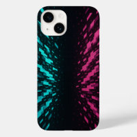 Coque iphone de réalité Pixellée - Cyber-Art néon