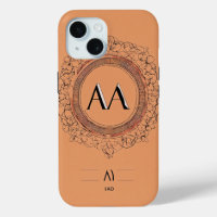 Coque iphone de symboles Initiales minimalistes -