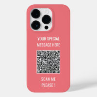 Coque iphone de texte personnalisé QR Code Scan In