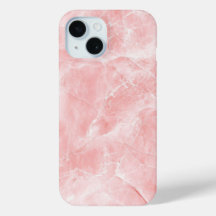 Coque iphone de texture en marbre rose doux