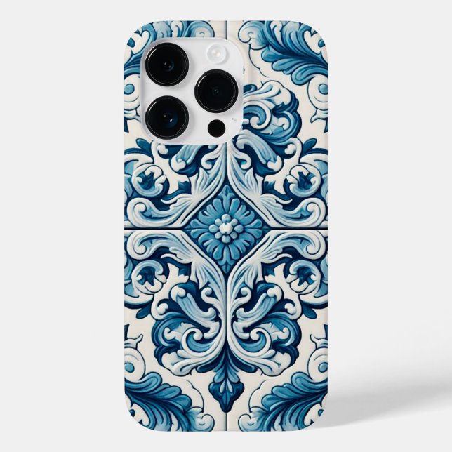 Coque Case-Mate iPhone Coque iphone de tuiles bleu portugais Coque-Mate (Verso)
