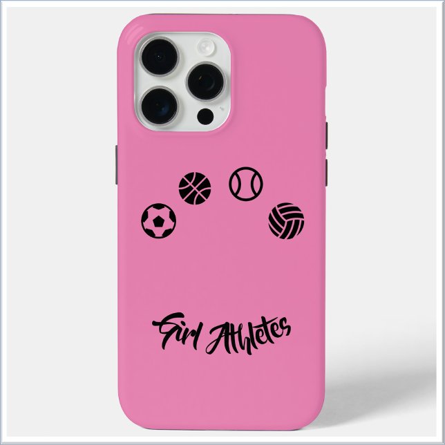 Coque Case-Mate iPhone Coque iphone des athlètes de sexe féminin rose (Créateur téléchargé)