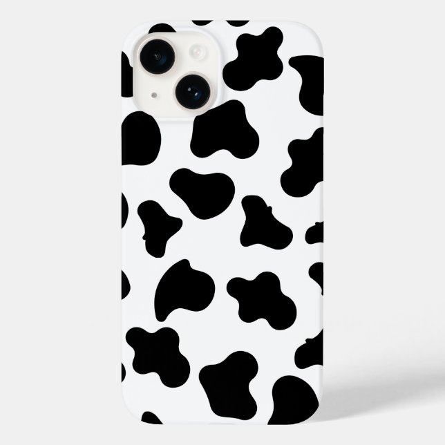 Coque Case-Mate iPhone Coque iphone d'impression de vache noir et blanc (Verso)