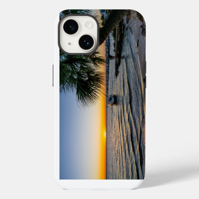 Coque Case-Mate iPhone Coque iphone du coucher de soleil de Floride Gulf  (Verso)