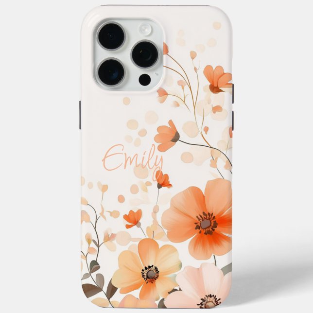 Coque Case-Mate iPhone Coque iphone du nom du Motif de fleurs mûres (Verso)