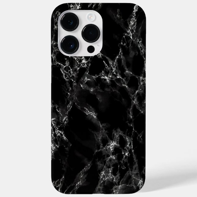 Coque Case-Mate iPhone Coque iphone en marbre noir (Verso)