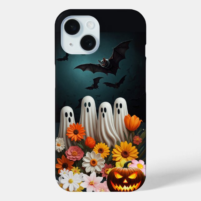 Coque Case-Mate iPhone Coque iphone Fantôme floral mignon, Fantômes d'Hal (Verso)
