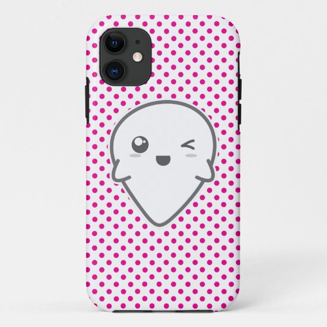 Coque Case-Mate iPhone Coque iphone fantôme Kawaii Winking (Dos)