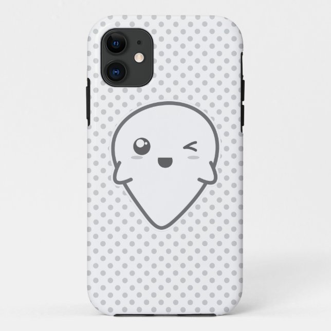 Coque Case-Mate iPhone Coque iphone fantôme Kawaii Winking (Dos)