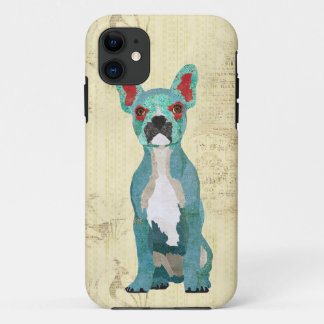 Coque Case-Mate iPhone Coque iphone fleuri azuré de chien de Taureau de