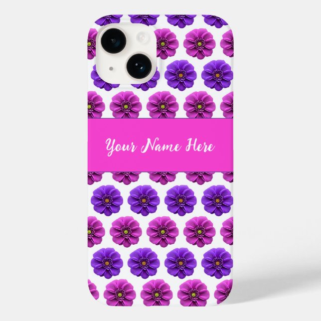 Coque Case-Mate iPhone Coque iphone - Fleurs roses et violettes (Verso)