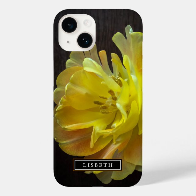 Coque Case-Mate iPhone Coque iphone floral à fleurs jaunes (Verso)