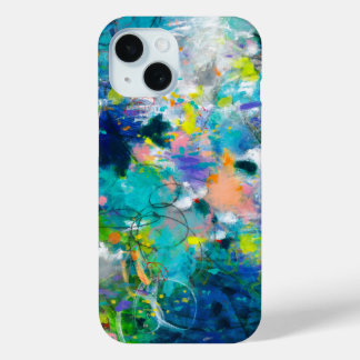 Coque Case-Mate iPhone Coque iphone Floral Abstrait bleu et Turquoise