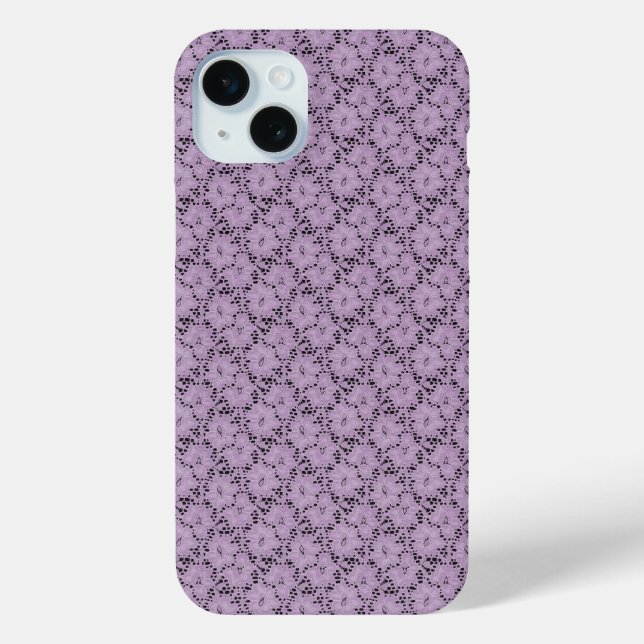 Coque Case-Mate iPhone Coque iphone floral dentelle lavande (Verso)