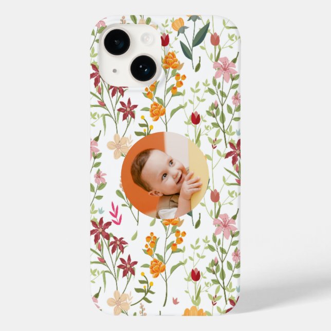 Coque Case-Mate iPhone Coque iphone Floral Personnalisé - Ajouter Votre P (Verso)