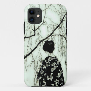 Coque Case-Mate iPhone Coque iphone japonais de femme d'arbre en pastel