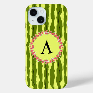 Coque Case-Mate iPhone Coque iphone "Monogramme" de la pastèque
