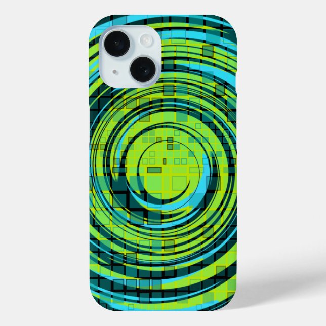 Coque Case-Mate iPhone Coque iphone Mosaic Bleu Vert (Verso)