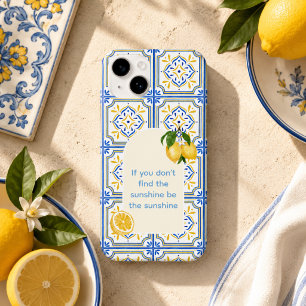 Coque Case-Mate iPhone Coque iPhone motif méditerranéen bleu et jaune
