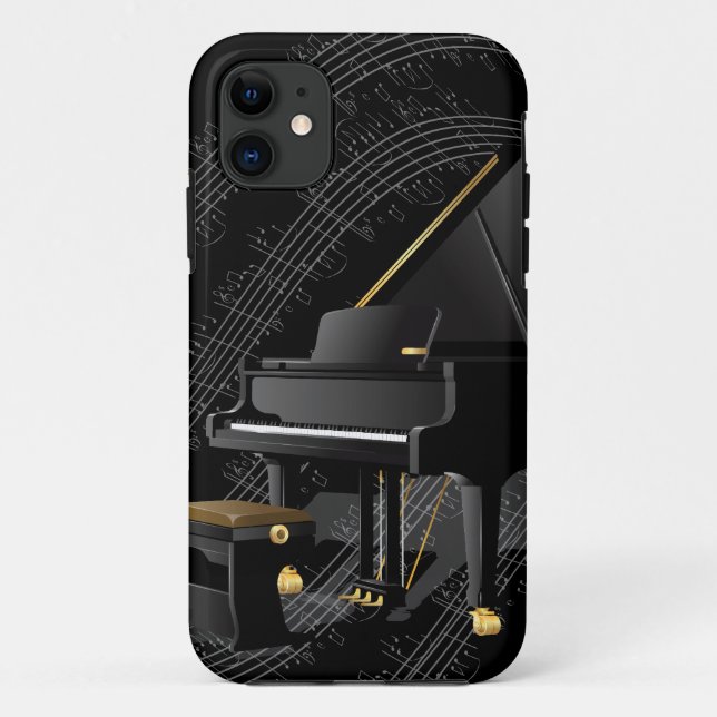 Coque Case-Mate iPhone Coque iphone noir de piano (Dos)