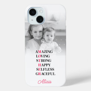 Coque Case-Mate iPhone Coque iphone photo personnalisé de l'acronyme mère