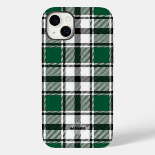 Coque Case-Mate iPhone Coque iphone Plaid vert, noir et blanc HAMbWG