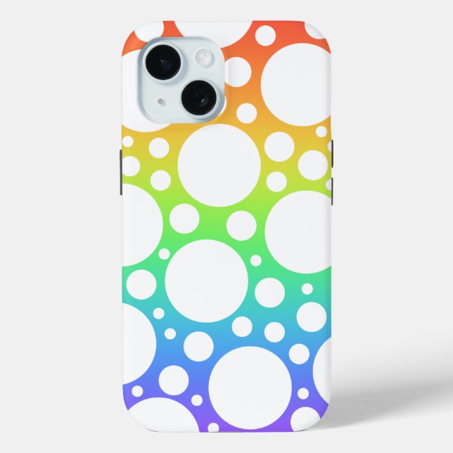 Coque Case-Mate iPhone Coque iphone pointillé Rainbow Polka (Verso)