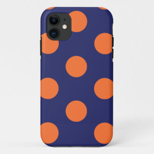 Coque Case-Mate iPhone coque iphone Polka Dot Marine bleu & orange