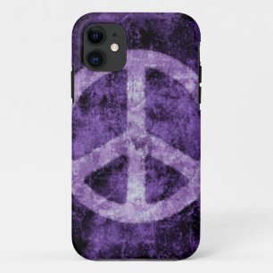 Coque Case-Mate iPhone Coque iphone pourpre affligé de signe de paix