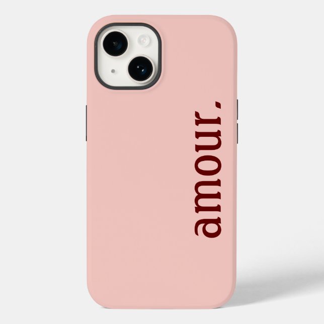 Coque Case-Mate iPhone coque iPhone rose "Amour." (Verso)
