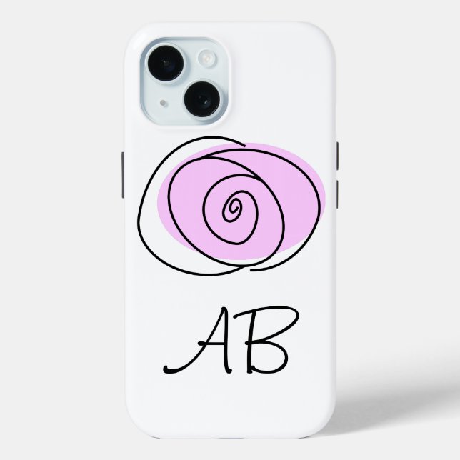 Coque Case-Mate iPhone coque iphone rose Lilac 'Monogram' (Verso)