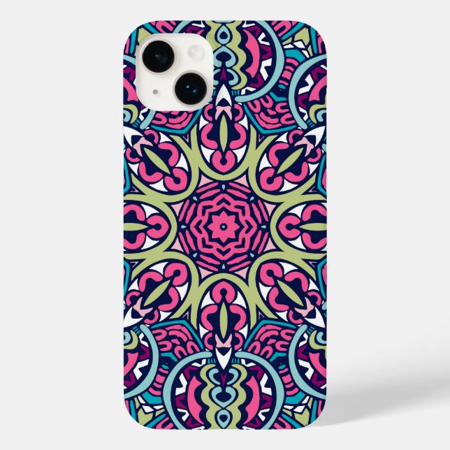 Coque Case-Mate iPhone Coque iphone tribal psychédélique de Boho (Verso)