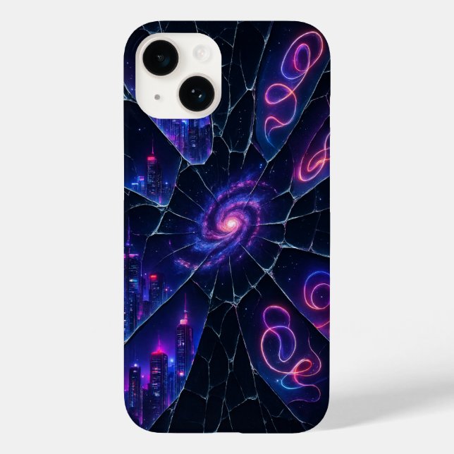 Coque Case-Mate iPhone Coque iphone Universe en verre - Sci-Fi & Edgy Cad (Verso)