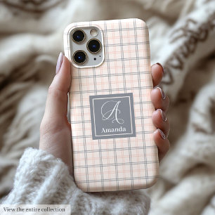Coque Case-Mate iPhone Coque pour iPhone grise élégante Chic Coral Design