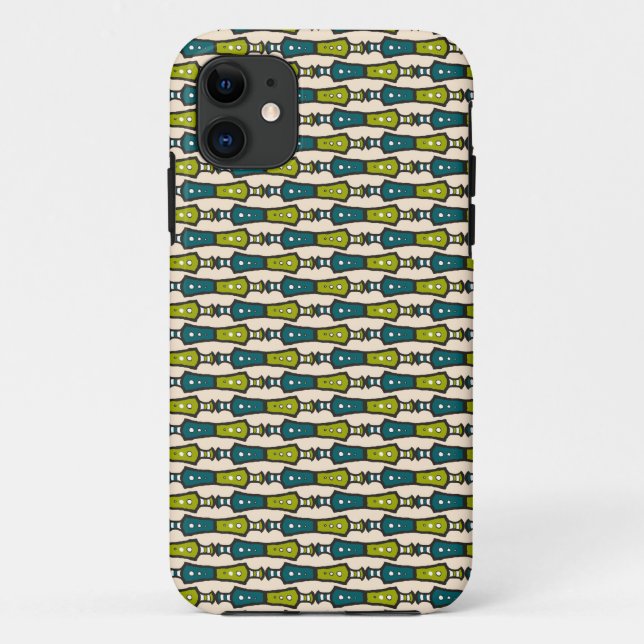 Coque Case-Mate iPhone Coque Tribale iPhone 5/5s Vert Turquoise Noir Crèm (Dos)