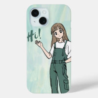 Coquette Fille d'Anime "Salut !" Coque iPhone - Té