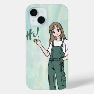Coque Case-Mate iPhone Coquette Fille d'Anime "Salut !" Coque iPhone - Té