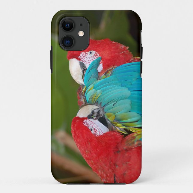Coque Case-Mate iPhone Couverture coque iphone d'impression de perroquets (Dos)