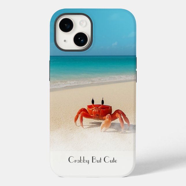 Coque Case-Mate iPhone Crabby Mais mignon — iPhone 14 Coque dur (Verso)