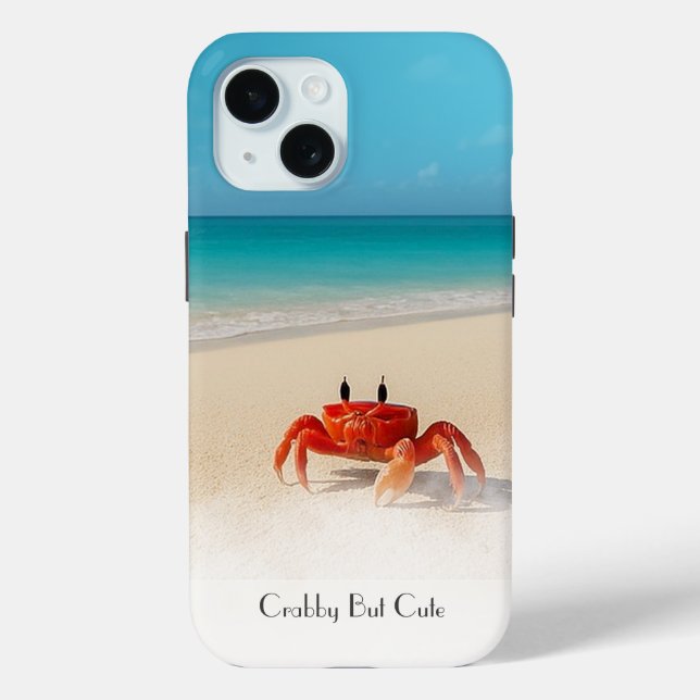 Coque Case-Mate iPhone Crabby Mais mignon — iPhone 15 Coque dur (Verso)