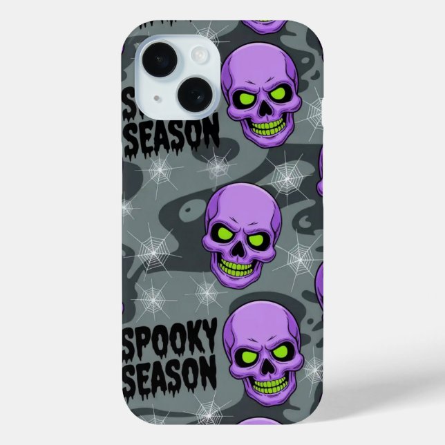 Coque Case-Mate iPhone Crâne squelette éffrayant Halloween iPhone / coque (Verso)