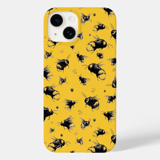 Coque Case-Mate iPhone Cute Bee iPhone 14 Coque | Cadeau d'anniversaire p (Verso)