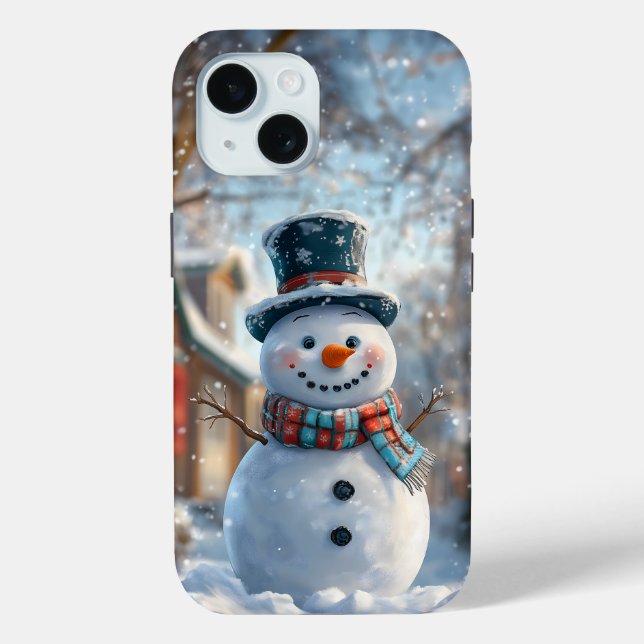 Coque Case-Mate iPhone Cute coque iphone Snowman - Parfait pour Noël ! (Verso)