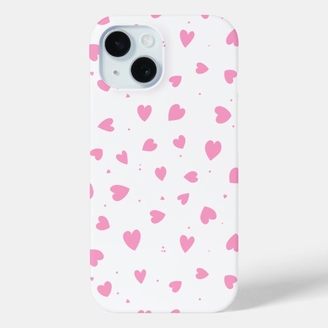 Coque Case-Mate iPhone Cute Valentines Day Coeurs roses iPhone / coque ip (Verso)