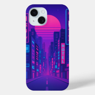 Coque Case-Mate iPhone Cyberpunk Neon City iPhone 15 Coque - Vaporwave St