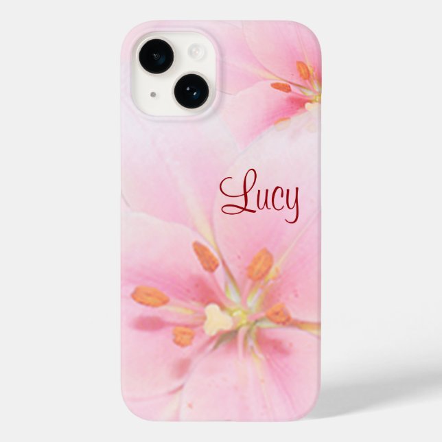 Coque Case-Mate iPhone Dames/Filles Pink Lily iPhone / cadeau coque ipad (Verso)