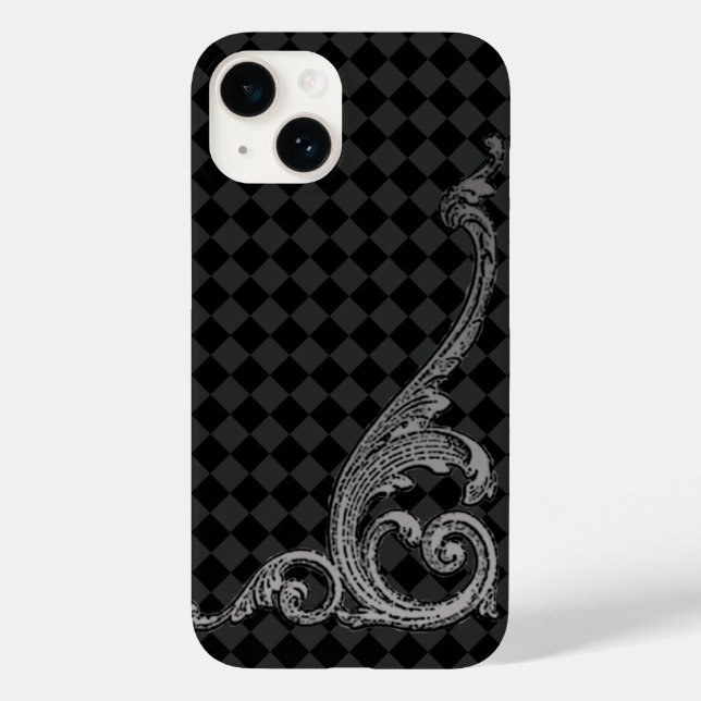 Coque Case-Mate iPhone Design élégant Goth Swirl en gris iPhone 6 Coque (Verso)