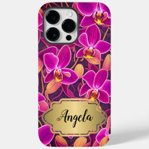 Coque Case-Mate iPhone Design personnalisé magnifique violet orchidée ros