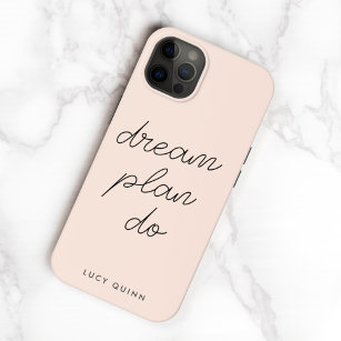 Coque Case-Mate iPhone Dream Plan Do   Blush Pink Modern Design Script